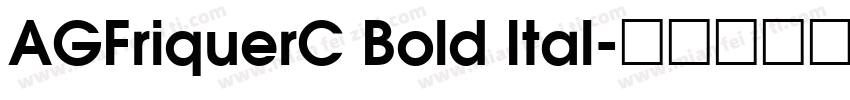 AGFriquerC Bold Ital字体转换